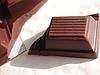 A piece of dark chocolate A piece of dark chocolate