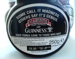 Guinness Marmite - back label Guinness Marmite - back label