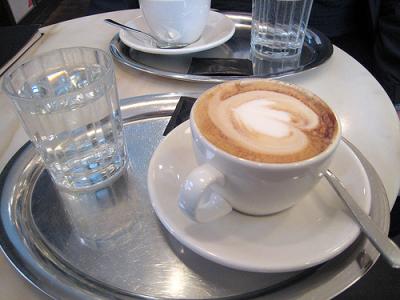Heart shaped cappuchino Heart shaped cappuchino