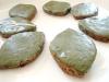 Black sesame cookies with matcha icing Black sesame cookies with matcha icing