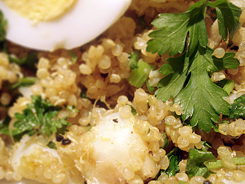 Quinoa kedgeree - closeup Quinoa kedgeree - closeup