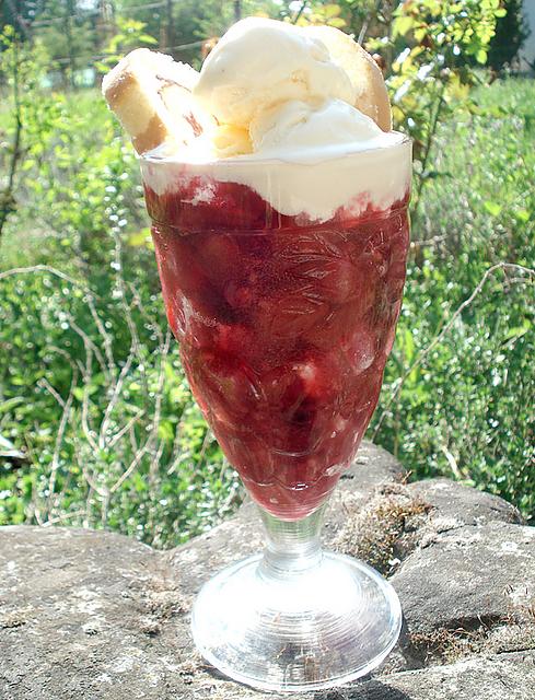 Rhubarb berry trifle Rhubarb berry trifle