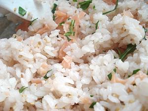 Pink salmon sushi rice Pink salmon sushi rice