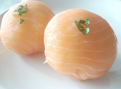 Smoked salmon temari zushi Smoked salmon temari zushi