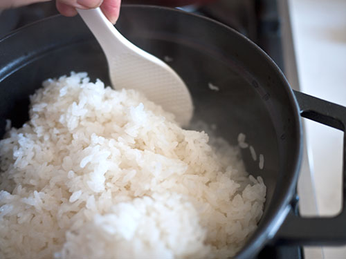 How properly cooked Japanese rice should look