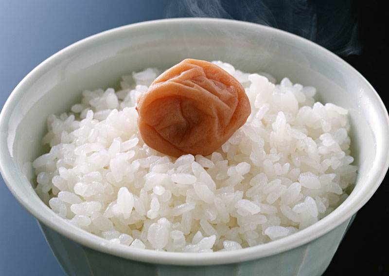 IMG: Rice with umeboshi